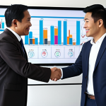 **

A financial advisor warmly shaking hands with a Thai client in a modern office setting. Focus on conveying trust and open communication. Include financial charts and graphs in the background subtly.

**